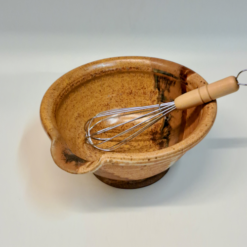 #230736 Mixing Bowl with Spout Brown $16.50 at Hunter Wolff Gallery
